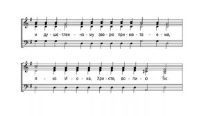 Ирмосы канона Пятидесятницы. Сопрано (1-й голос)