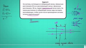 Разбор Геометрическая оптика, задача 3