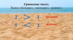 Сказка о появлении знаков "больше", "меньше", "равно".