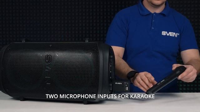 The SVEN PS-800 speaker with Bluetooth and FM-radio. смотреть онлайн