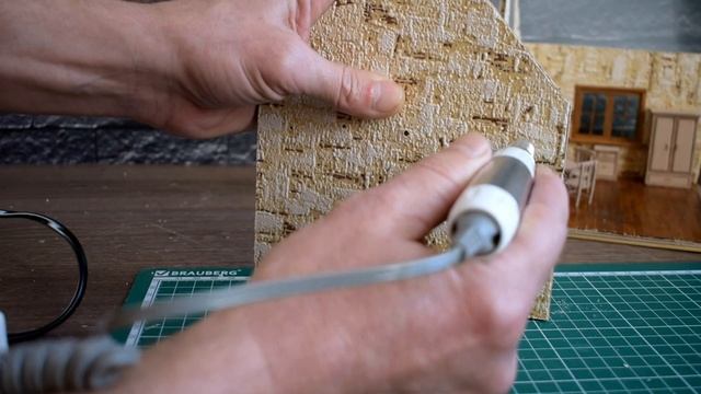 DIY. Диорама. Уютный домик у озера. /макет/ из деревянных палочек, картона. Сделано своими руками. смотреть онлайн