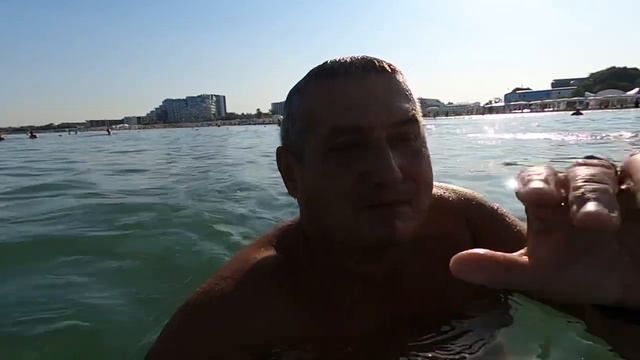 #Анапа. Сегодня 16.07.2023. Чёрное море. Центральный пляж. Утро 7.30. Воздух 22. Море 26. Купание.