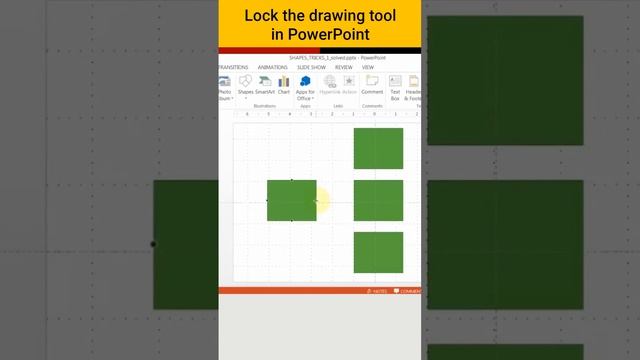 How to lock the drawing tool in PowerPoint