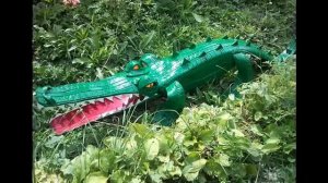 Поделки из шин для сада - крокодил. 35 фото крокодила из шин