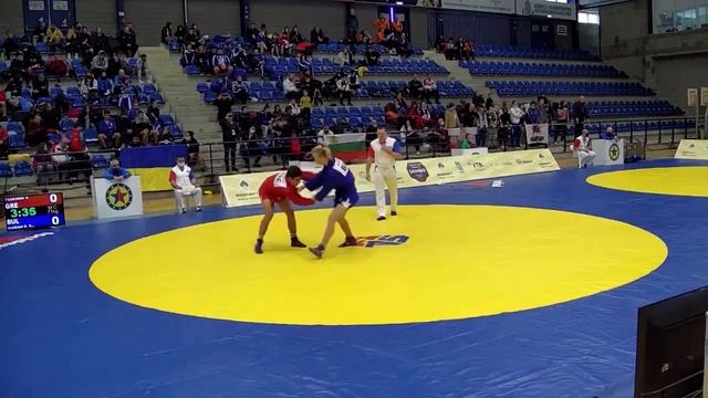 71 кг. Чакиров (Греция) - Мариан Кеков (Болгария) Первенство Европы по самбо в Лимассоле 2021 смотреть онлайн