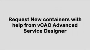 vCAC Docker as a Service