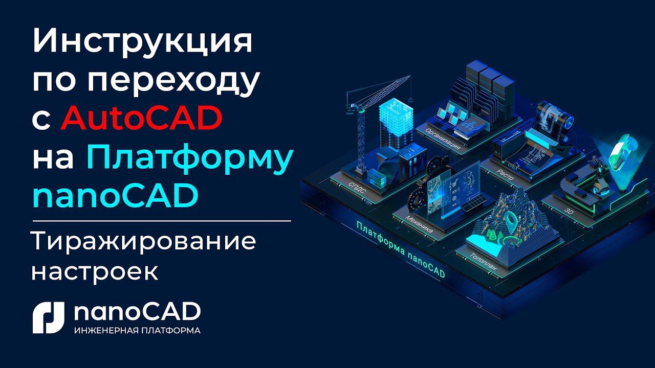 Инструкция по переходу с AutoCAD на Платформу nanoCAD | Тиражирование настроек