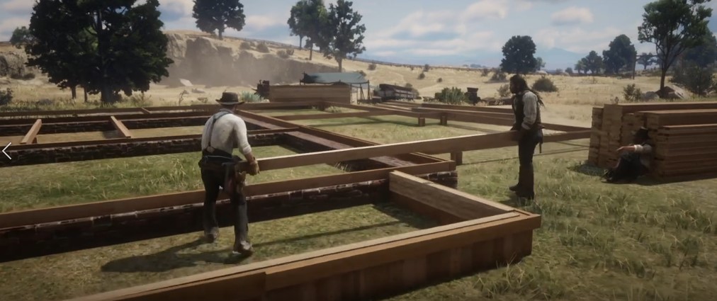 Red Dead Redemption 2 Building a House Строительство Дома
