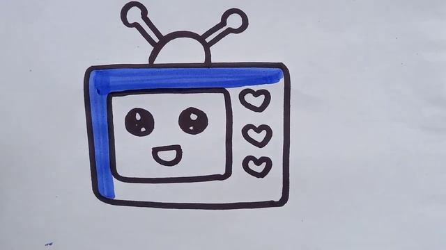 Bolalar uchun televizor rasm chizish / Drawing tv for children / Рисование телевизора для детей смотреть онлайн