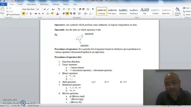 OOPS JAVA OPERATORS VID 9