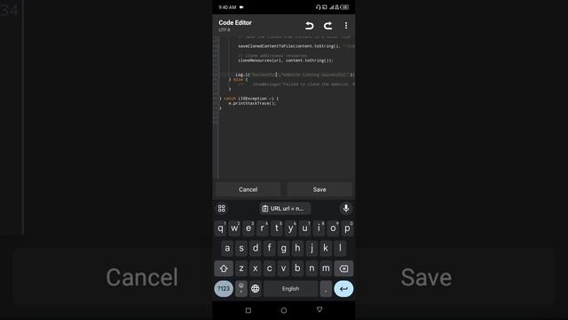 Creating an Android Project in Sketchware  - Websites Cloneing App
