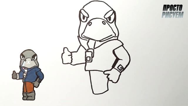 Как нарисовать ВОРОНА из Brawl Stars, Просто рисуем смотреть онлайн