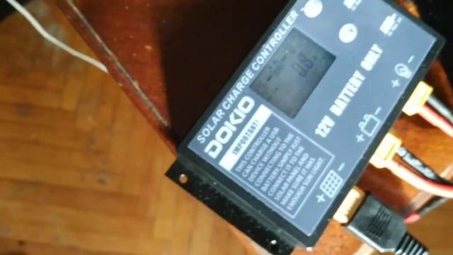 Первая проба подключить солнечную панель DOKIO 200W к Литий-ионному аккумулятору