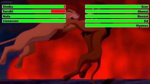 The Lion King (1994) Final Battle with healthbars 1/2 (Edited By @KobeW2001 )