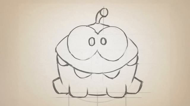 How to Draw Om Nom from Cut the Rope