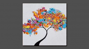 Демонстрация рисования красочного дерева / Легко для начинающих #20