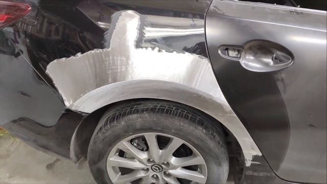 Кузовной ремонт . MAZDA 6 сложная рихтовка смотреть онлайн