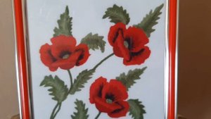 Вышивка гладью для начинающих. Мои работы. Маки. Stitch embroidery for beginners. My works. Poppie