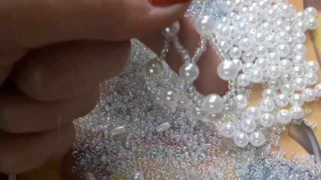 #Украшения_из_бисера.#MK_DIY_Necklase.#Колье_из_бисера_и_бусин.