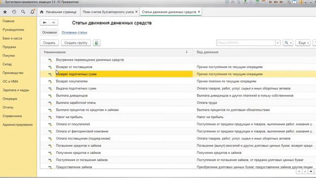 Видео 05 01 Статьи движения денежных средств смотреть онлайн