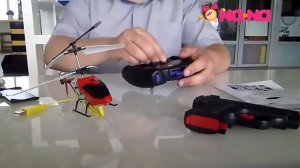 Вертолет на радиоуправлении с пистолетом и подсветкой