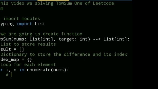 TwoSum solving in Python || A Leetcode Question Solution