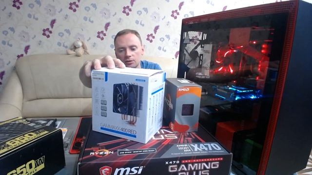 Сборка для игр и монтажа на базе процессора AMD RYZEN 5 3600,MSI X470 GAMING PLUS,NZXT H700 смотреть онлайн