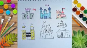 6 Способов нарисовать средневековый замок Ч2