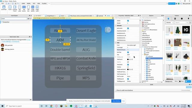 How to make a choose weapons gui in roblox studio смотреть онлайн