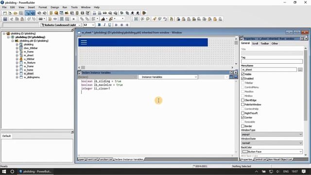 Create Sliding Hamburger Menu Style in PowerBuilder