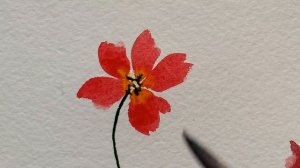 Как нарисовать цветок акварелью. Легкий способ.