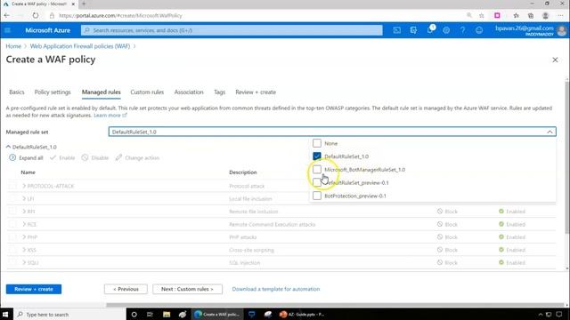 Implement Azure Web Application Firewall - WAF Tutorial CDN, Azure Front Door, Application Gateway