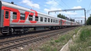 Приветливый. ЭП1М-682 с поездом №515 Ижевск — Анапа.