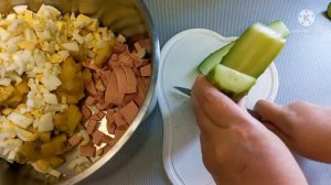 Окрошка с колбасой на Квасе