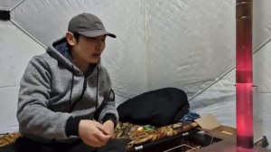 МОРОЗ -35. НОЧУЕМ С ЛЮБИМОЙ В ПАЛАТКЕ С ПЕЧКОЙ НА ЛЕДНИКЕ! ТОП 5 МИНУСОВ ПАЛАТКИ W.P.E куб 2.5x2.5м