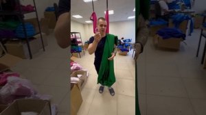 Установка гамака для йоги Smajeen. Йога гамак с ручками и бещ