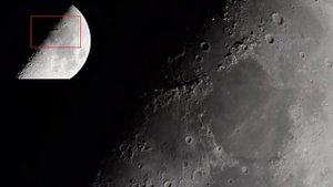 Луна в телескоп Celestron Nexstar 6SE (Nikon D7000)