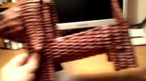 Собака. Салфетница. Плетение из бумажной лозы.