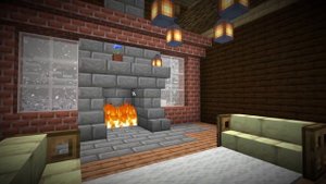 MINECRAFT • Relaxing Music with Fireplace Ambience ? #tenpers