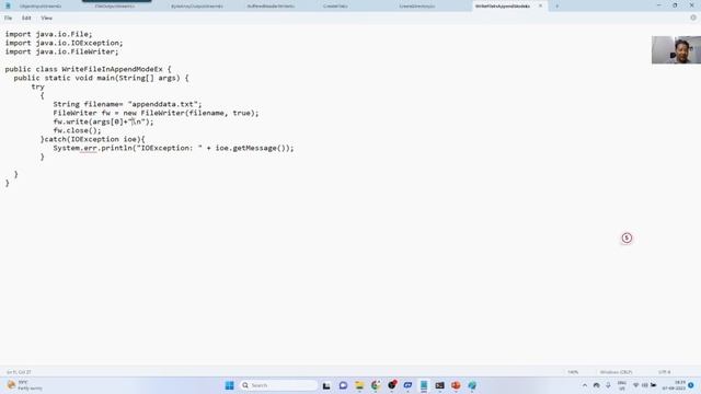 Java SE: Java IO (Create directory and file inside the directory)
