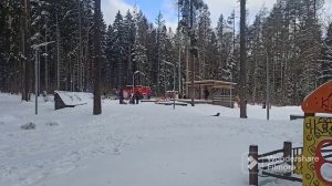 Парк в ЖК Изумрудные Холмы Красногорск. Февраль 2023