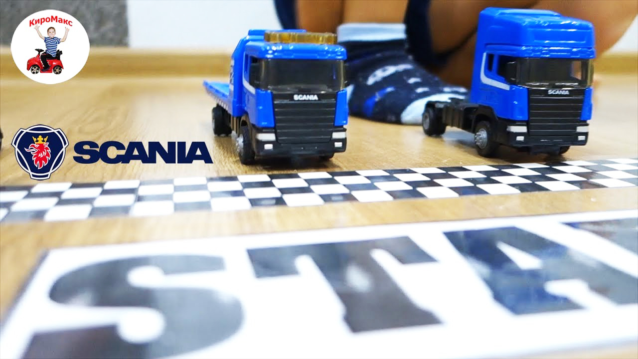 Видео для детей. Автовоз SCANIA vs эвакуатор SCANIA. Car Transporter SCANIA.