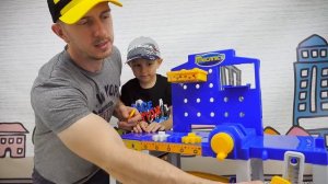 Мастерская Даника и Папы - Открытие. Готовим инструмент к работе. Развивающее видео для детей