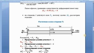 Расчет на прочность и жесткость статически неопределимой стержневой системы