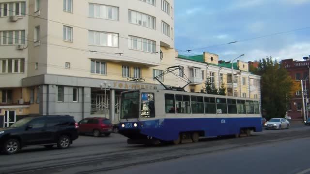 УЛ АКСАКОВА новости города уфы. из за событий с украиной перекрасили трамвай в синий цвет.26 09 22