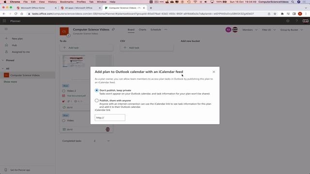 How to USE Microsoft Planner for Office 365 On a Mac - Tutorial 20 - Add Plan to Outlook - Basic