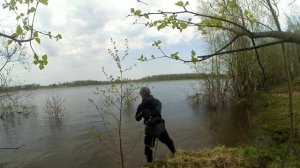 Плотва и уклейка на СПИННИНГ клюет с каждой проводки. Мормышинг в мае.