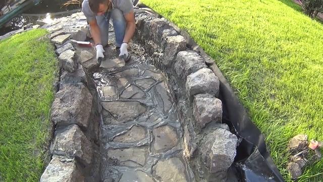 Как сделать водопад для пруда? Экопруд с биоплато! Ручей своими руками!