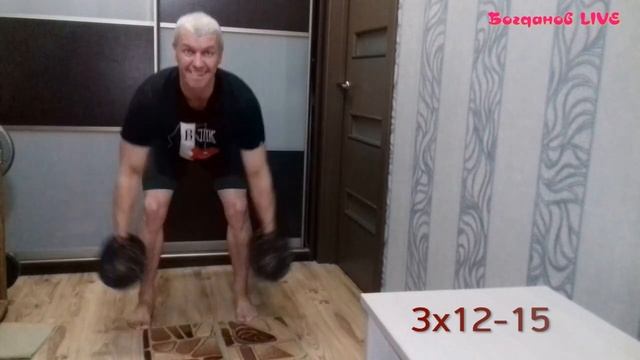 Спортзал в три квадрата. Домашняя тренировка - дельты, трицепс. Сплит - день 4. смотреть онлайн