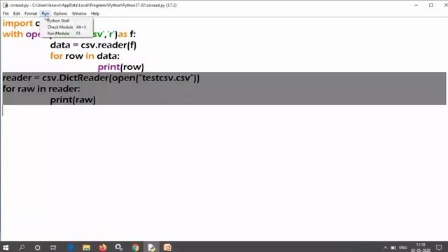 Python: CSV File
